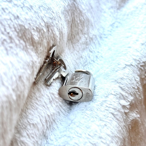Silver Toned AUTHENTIC Louis Vuitton Padlock and Matching Key Set - Picture 7 of 8